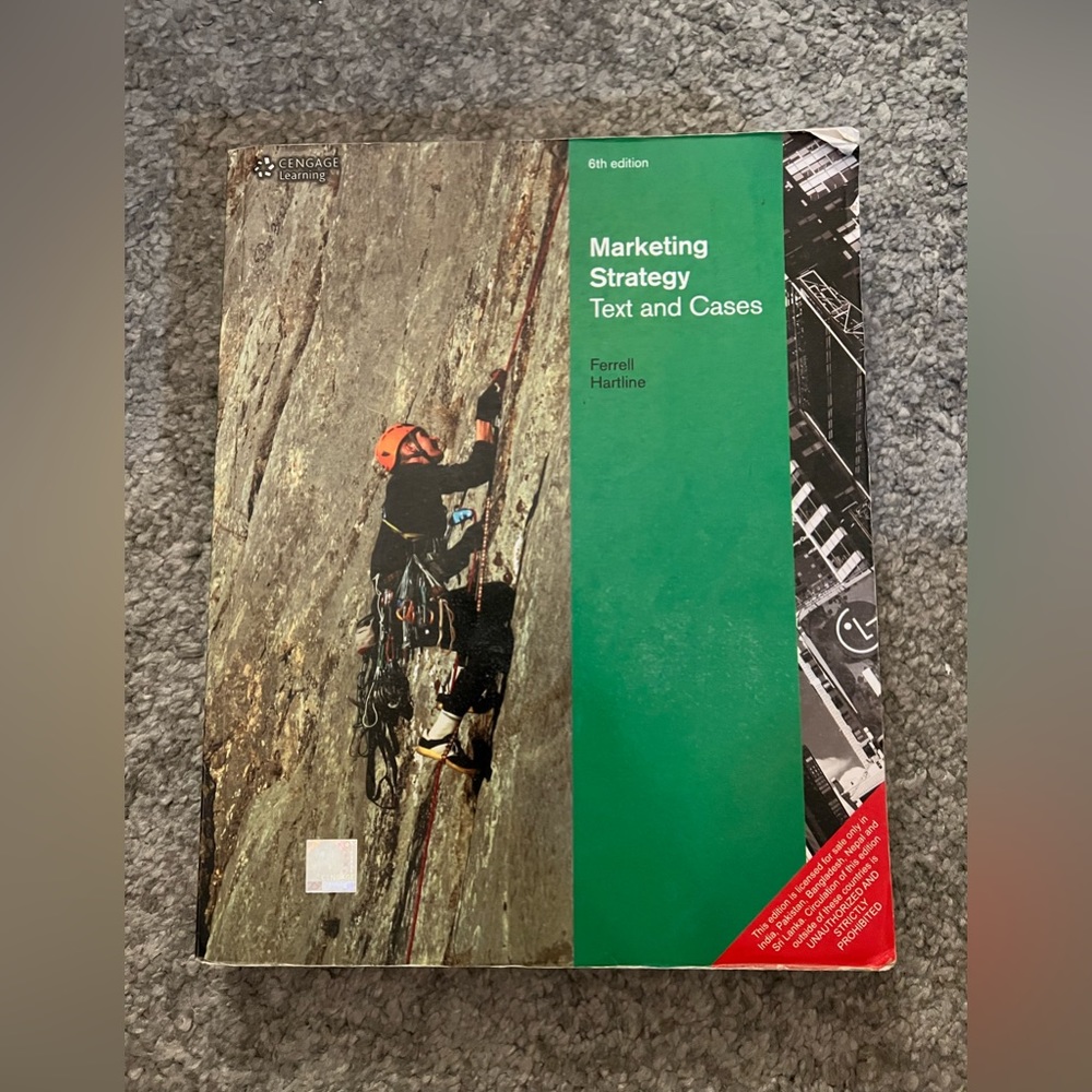 Marketing Strategy ISBN: 9788131531822